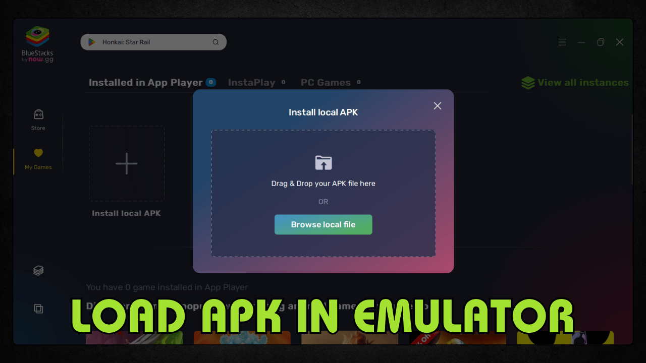Load APK in Emulator