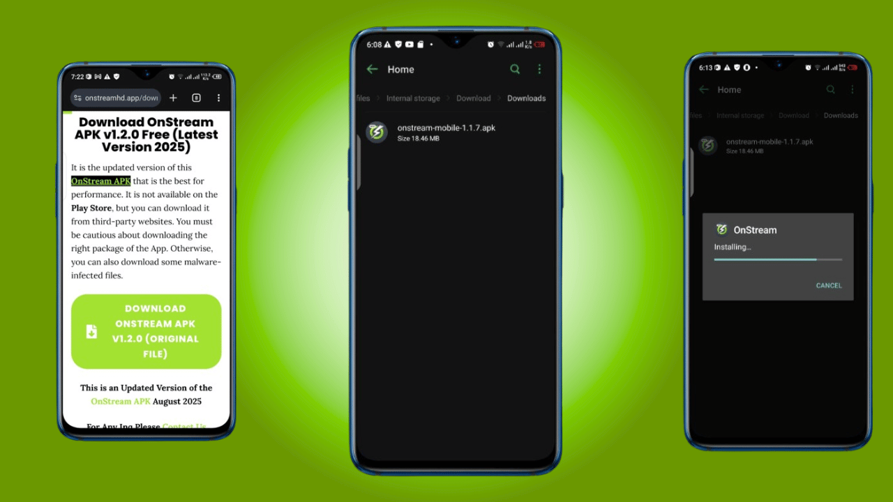 OnStream APK on Android Phones