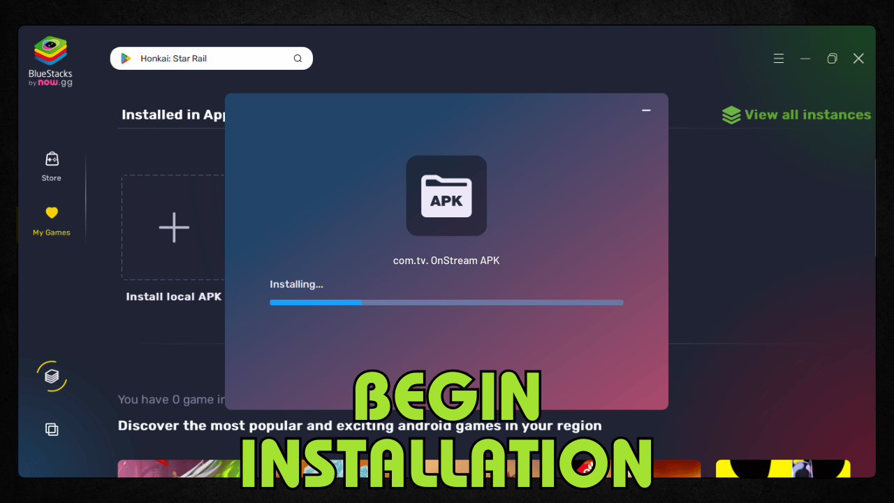 Begin Installation
