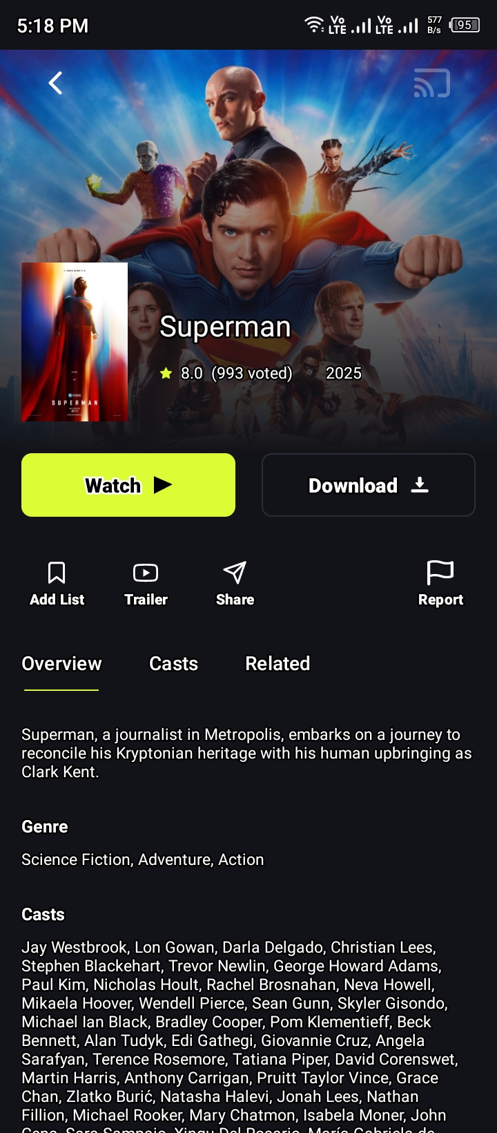 Superman Movie on On Stream